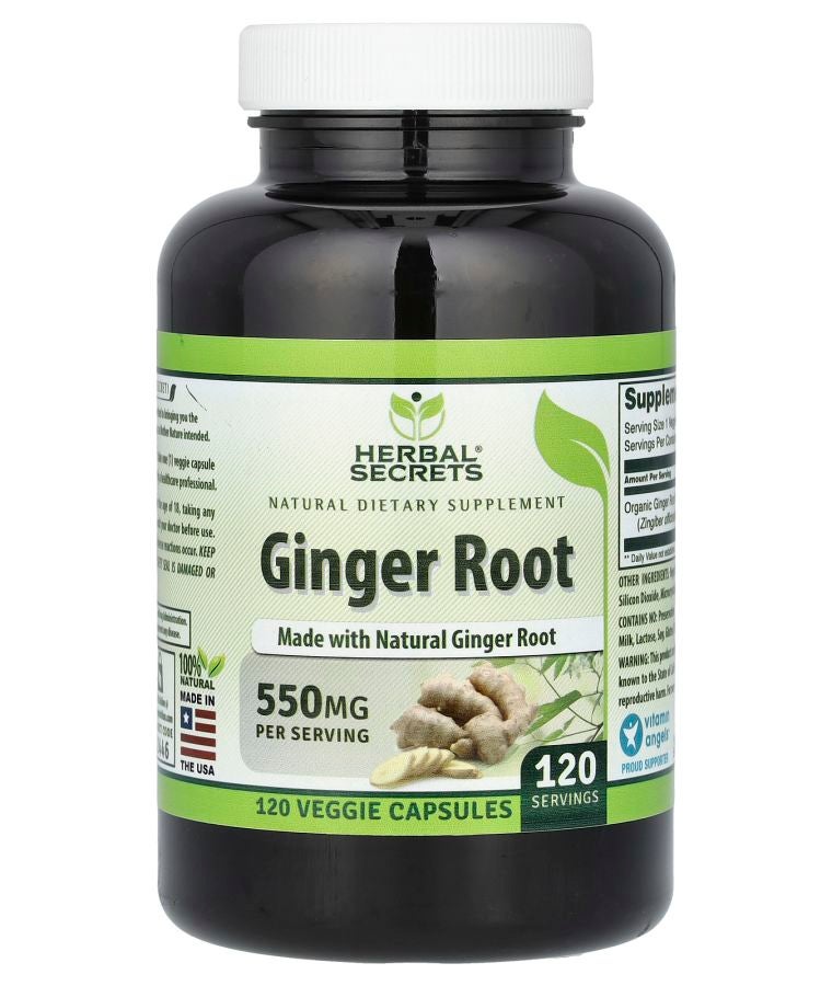 Ginger Root 550 mg 120 Veggie Capsules