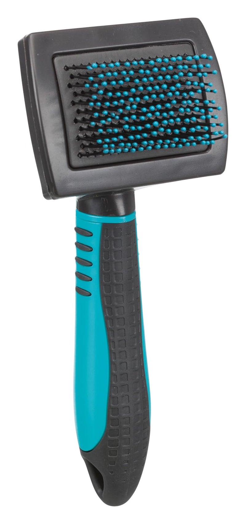 Trixie Soft Brush For Dogs, Soft Wire With Nylon Bristle, Ideal For All Coat Type, Removes Shedding Coats,Tangles And Dead Undercoat, Made of Plastic/Metal With Rubber Handle - Medium, (7 X 16 cm)