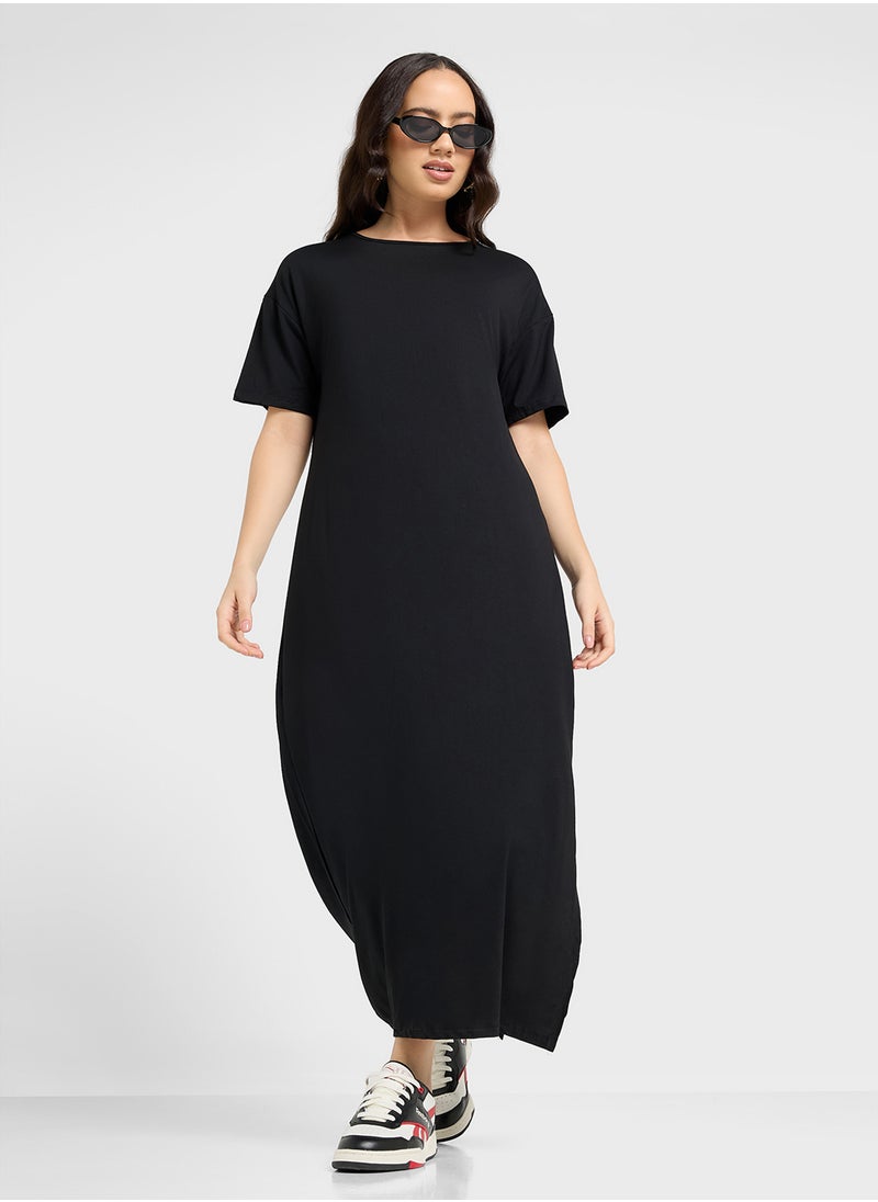 Midi T-Shirt Dress With Slit - pzsku/Z96E6894FB0719D718110Z/45/_/1729755139/60ceee6e-a04a-4ff6-af66-7d5734b47c5d