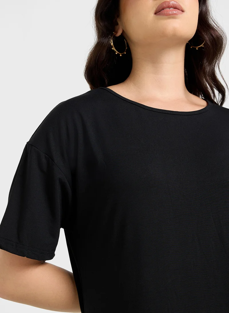 جينجر بيسيكس Casual Black Maxi Dress