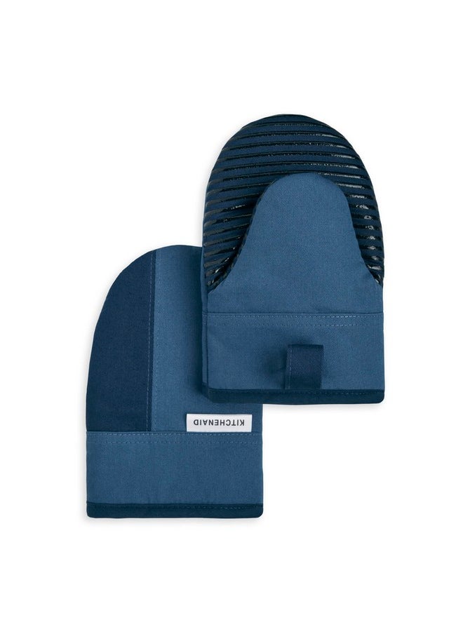 KitchenAid KitchenAid Beacon Two-Tone Non-Slip Mini Oven Mitt Set, Navy/Ink, 5.5"x8", 2 Piece  - Image 1