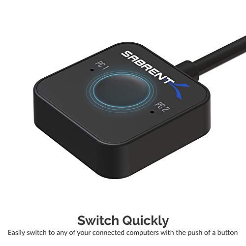 SABRENT مفتاح KVM من SABRENT بمدخلين USB Type C مع خيار توصيل طاقة 60 واط (USB KCPD) - Image 3