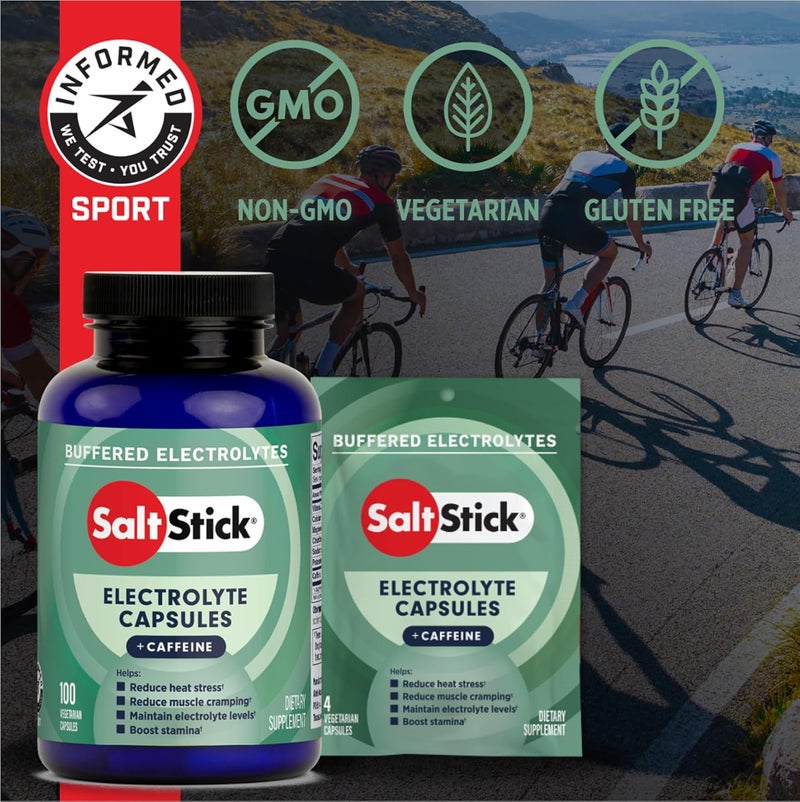 SaltStick Electrolytes with Caffeine  Salt Pills and Electrolytes for Running Hydration Leg Cramps Relief Sports Recovery Hiking Essentials  Salt Magnesium Potassium Vitamin D3  100 Count - Image 4