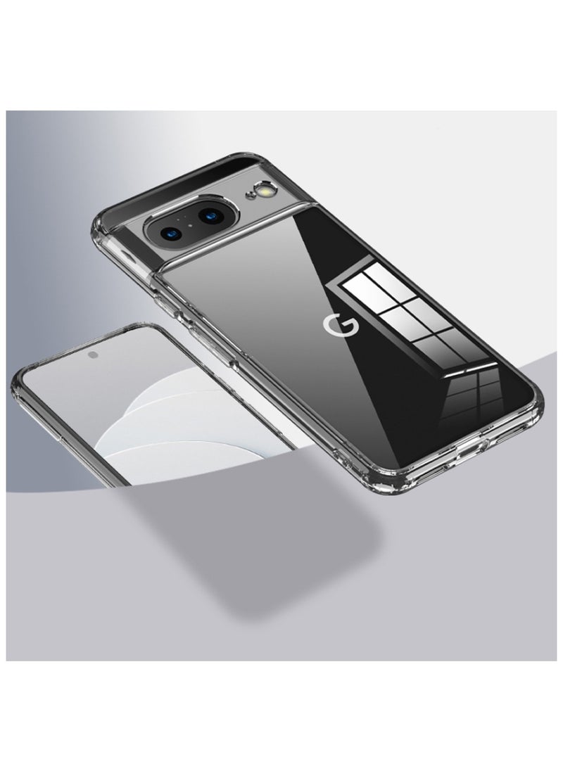 For Google Pixel 8 HD Transparent Tpu Silicone Back Cover , Anti Yellowing And High Protective From Shocks Compatible With Google Pixel 8 (6.2') (Transparent)