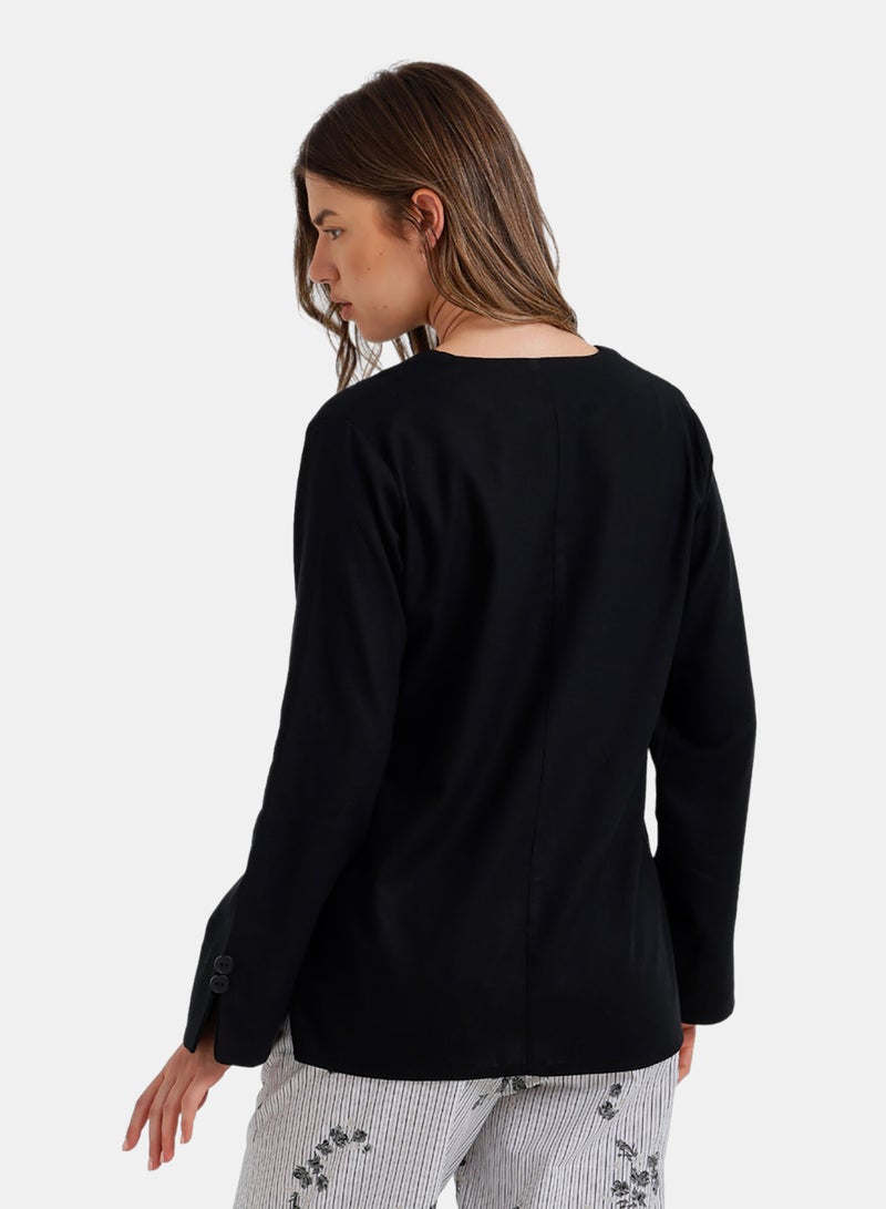 Carina V-Neck Relaxed Blouse - Image 4