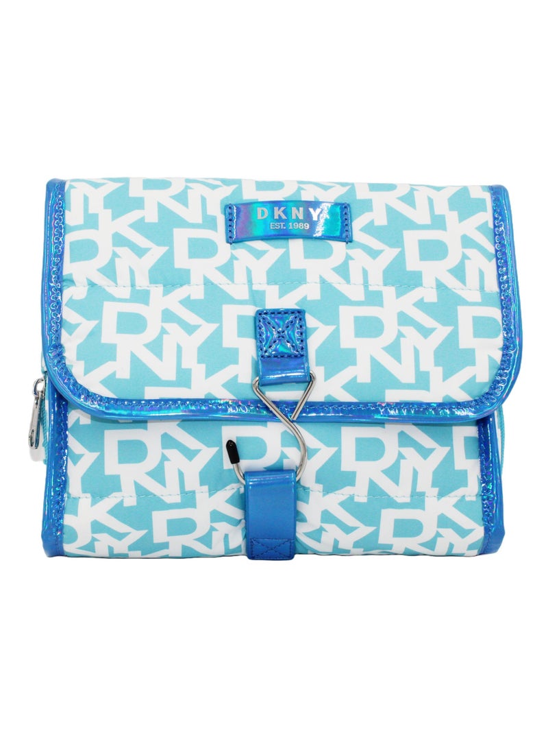 DKNY Signature Puffer Roll Bag Cosmetic Bag, Travel Make up Bag Small, Small Lightweight Cosmetic Bag Storage Bag, Small Makeup Bag, Travel Toiletry Bag - Image 1