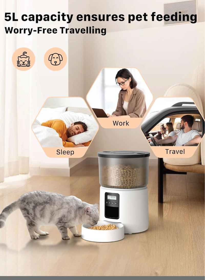 5L Intelligent Pet Feeder Cat And Dog Feeder Timing Quantitative Intelligent Feeder Automatic Feeder Cat And Dog Universal - Image 5