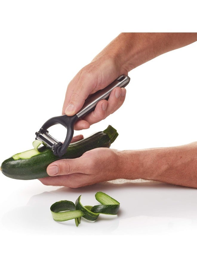 Master Class Masterclass 3 In 1 Vegetable Peeler With Straight, Julienne And Serrated Blades, Stainless Steel, 17.5 X 7.8 Cm - Image 4