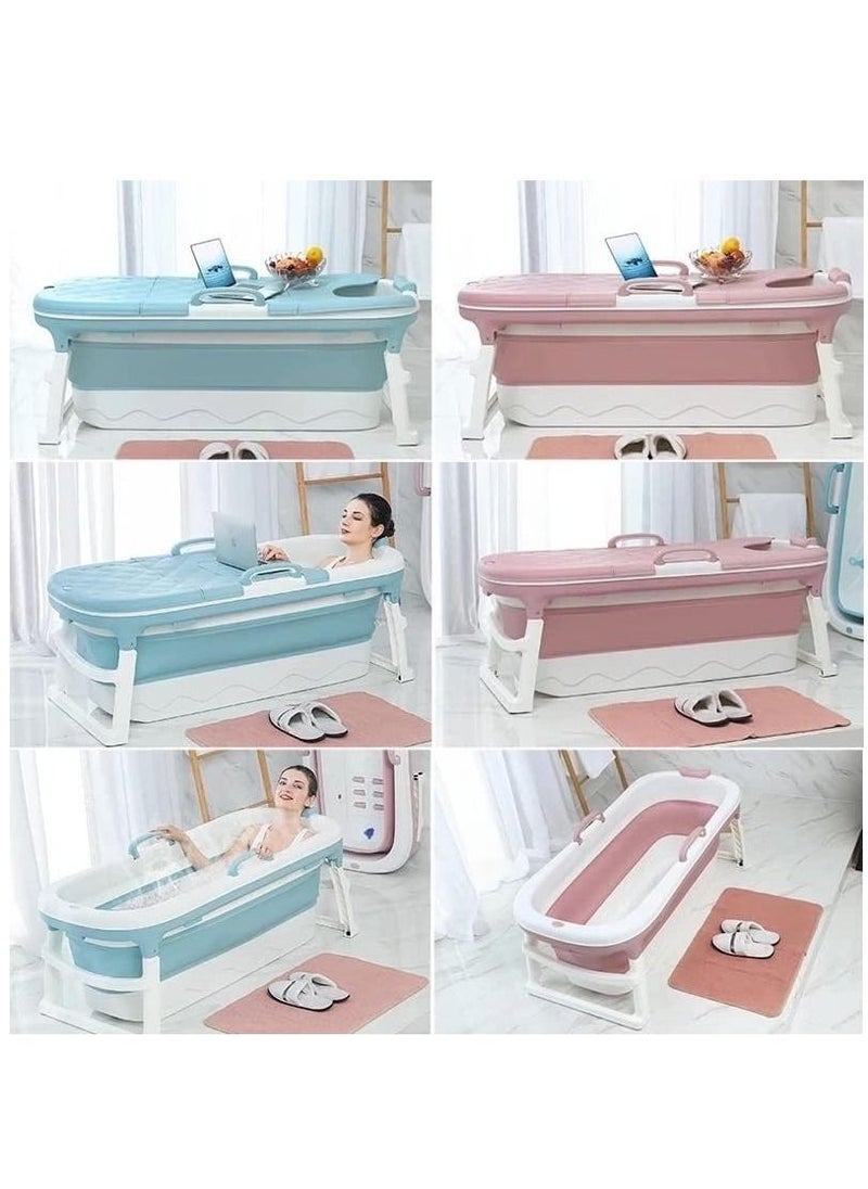 شو وو - حوض استحمام محمول قابل للطي للكبار، دلو دش، حوض سباحة كبير من البلاستيك القوي، حوض استحمام عائلي، حوض استحمام عائلي، دش منزلي للبالغين والأطفال - Image 1
