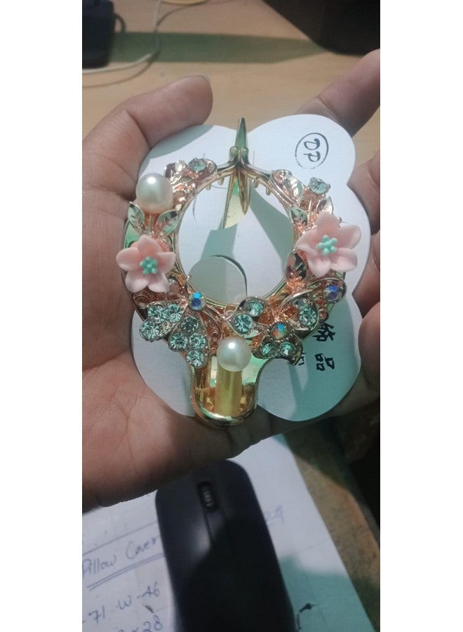 SUN Ring SUNRING Korean Style Hair Back Clips Pearl Claw Clips, Decorative Hair Accessories Rhinestone hair claw for Girls Women (Pack of 2, Multicolor) - Image 3