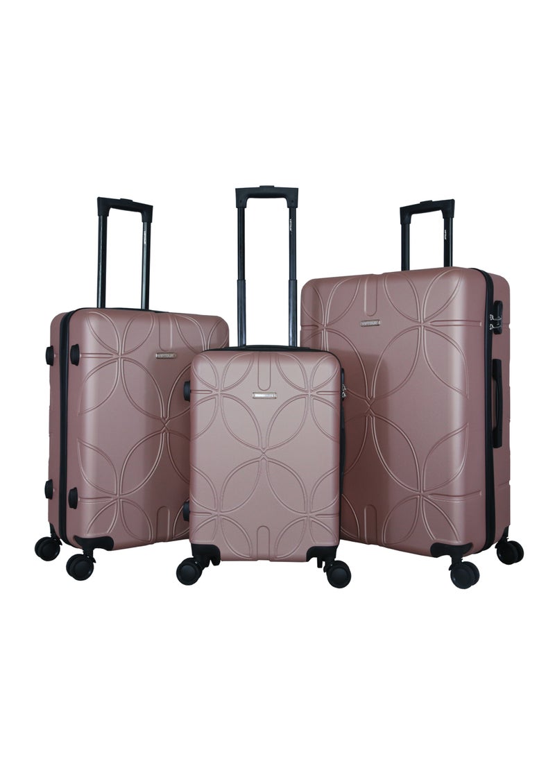 VIPTOUR Luggage Set 3Pcs ABS Trolley Bag Set With Number Lockable System - Image 1