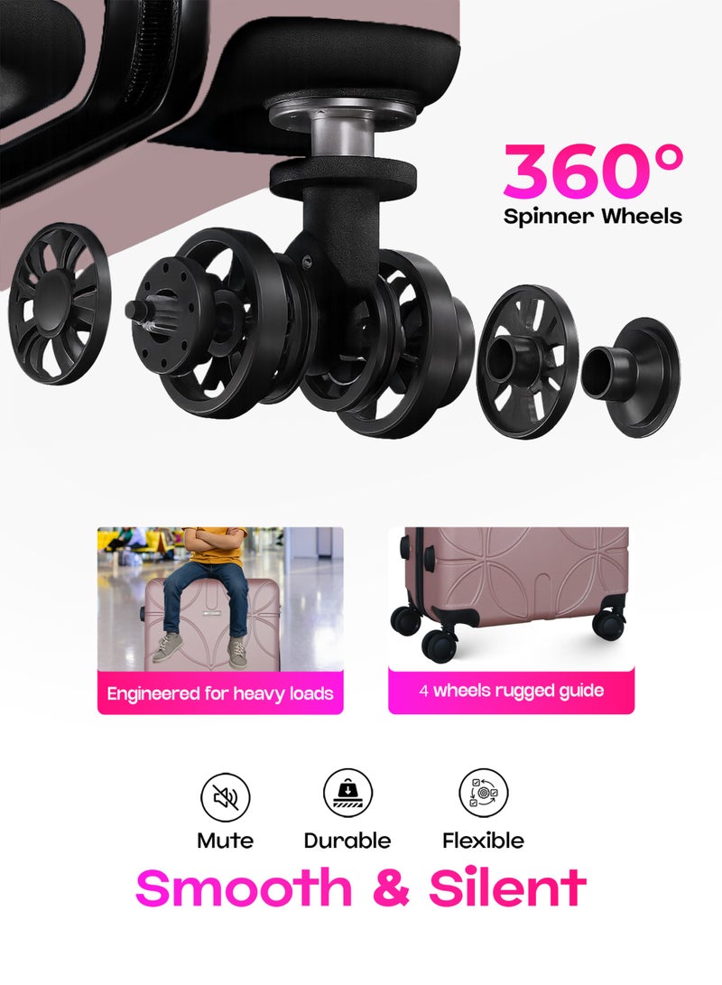 VIPTOUR Luggage Set 3Pcs ABS Trolley Bag Set With Number Lockable System - Image 2