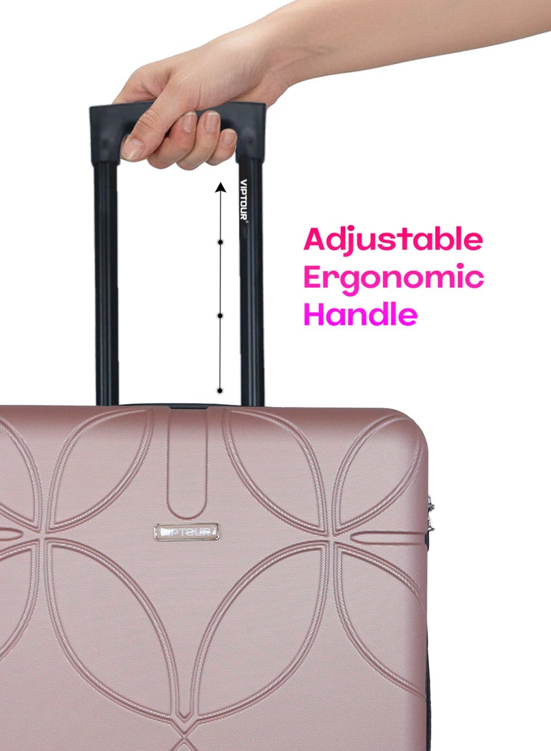 VIPTOUR Luggage Set 3Pcs ABS Trolley Bag Set With Number Lockable System - Image 5