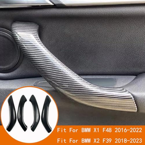 CHUANGHUI Car Door Handle for BMW X2 F39 X1 E84 F48 2010-2022 Interior Door Handles Replace Cover Car Door Pull Accessories (Carbon Fiber Color) - Image 4