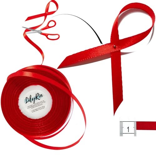 LilyRin Red Ribbon 1/4 Inches 36 Yards Satin Roll Perfect for Scrapbooking, Art, Wedding, Wreath, Packing Birthday, Wrapping Christmas Gifts or Other Projects - Image 4