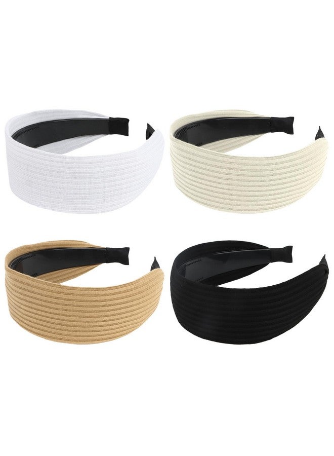 ACO-UINT 4 Pack Headbands For Women, Wide Headbands Large Head Bands For Women'S Hair, Non-Slip Thick Headbands With Teeth Fashion Hairbands Hair Accessories For Women - Image 1