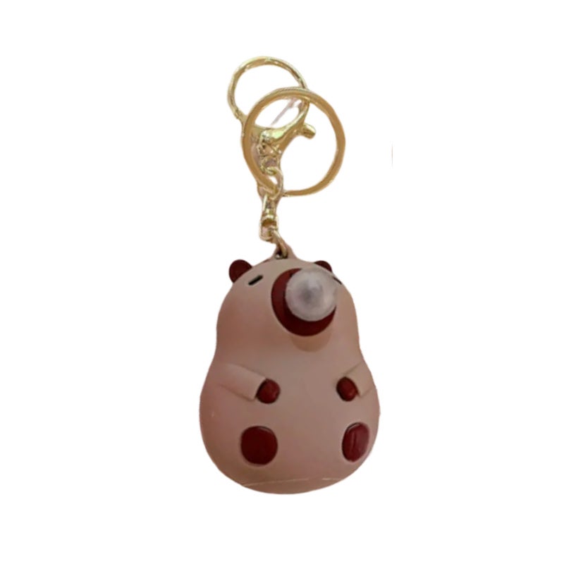 Cute Bubble-Blowing Capybara Keychain Stress Relief Toy Gift Car Keychain - Image 1