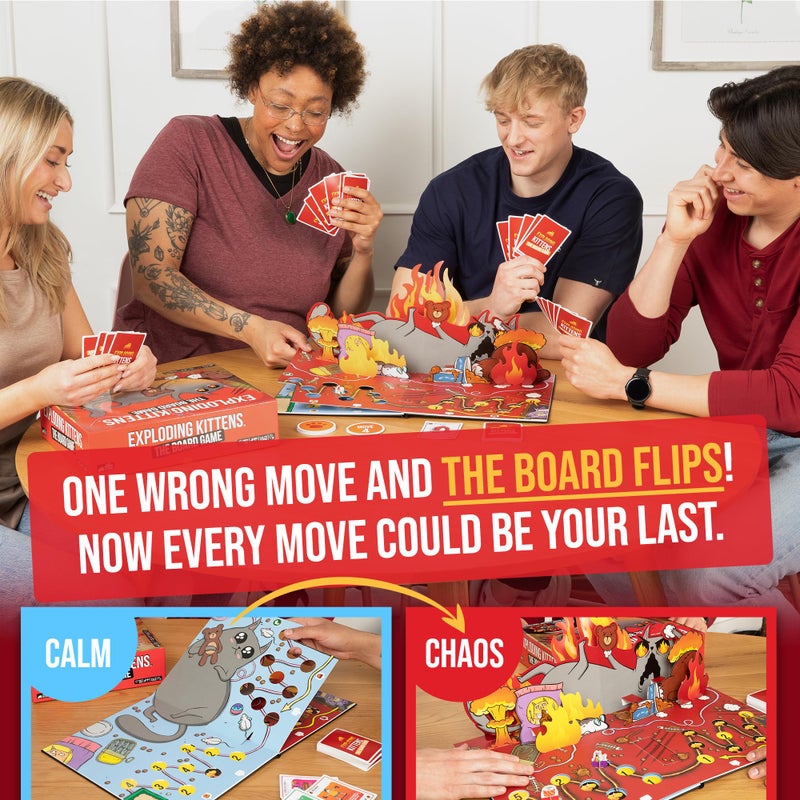 Exploding Kittens: The Board Game - The Action Packed Party Game to Celebrate 10th Birthday - 2-6 Players Aged 7+ - Great for Adults, Teens, Collectors, Kids - Image 4
