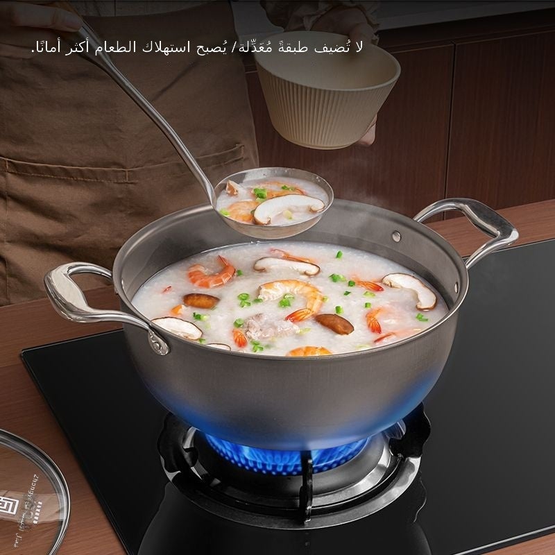 Luji Pure Titanium Forged Mirror Finish Stock Pot – 26cm/28cm, No Coating, Flat Bottom, for Gas  Stove - Image 3
