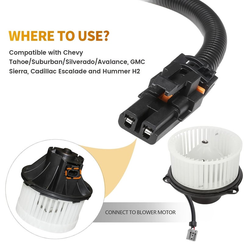 Blower Motor Wiring Harness 15887352 For GM Chevy GMC 2007-2014 - Image 4