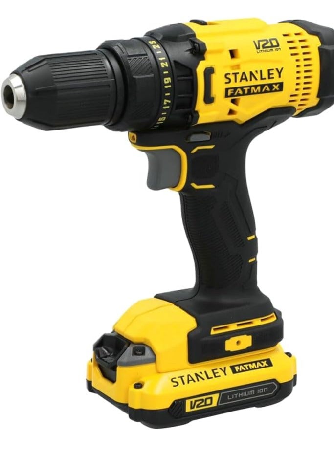 Stanley Fatmax 18V V20 Hammer Drill – SFMCD711D1K Cordless Power Tool - Image 1