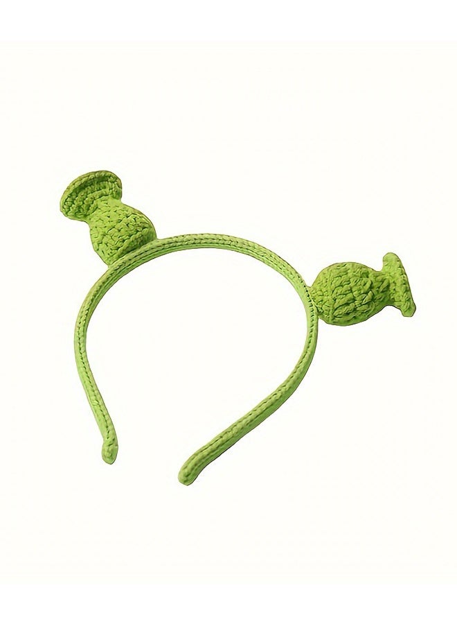 Depend Shrek Headband With Ears, Cute Dressing Up Ears, Halloween Cosplay Prop Party Theme Costume Unisex - Image 1