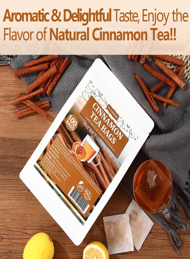 ULTHMOK Premium 100 Pure Ceylon Cinnamon Tea Bags, Made with 100% Ceylon Cinnamon Sticks, No Additives & Caffeine Free. - Image 2