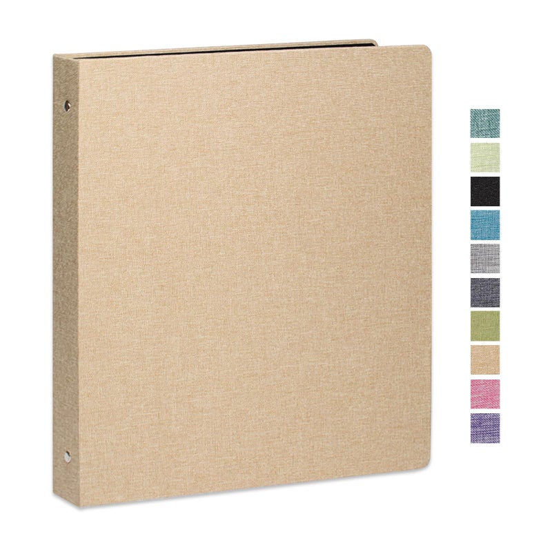 Cherrich 3 Ring Binder 1 Inch for 8.5" x 11" Paper, Planner Binder with Linen Hardcover and 2 Interior Pockets Paper for Organization of School, Business and Home - Image 1