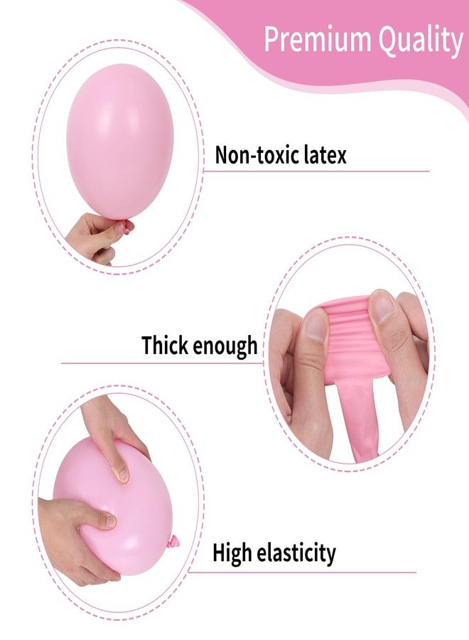 RUBFAC Pastel Pink Balloons Different Sizes 105pcs 5/10/12/18 Inch for Garland Arch, Macaron Pink Latex Balloons for Birthday, Wedding Baby Shower Gender Reveal Anniversary Pink Party Decorations - Image 3