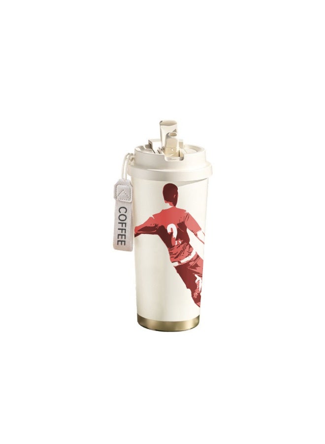 FIFA 520ml World Cup Printed Stainless Steel Insulated Water Bottle Double Wall Vacuum Thermal Flask Leakproof Cup for Hot & Cold Drinks - Image 1