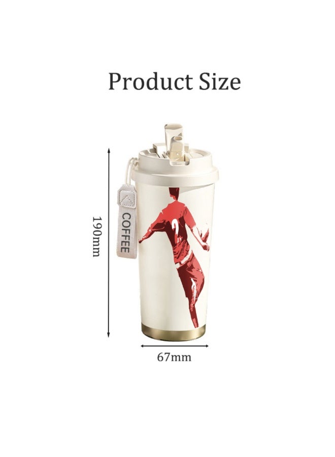 FIFA 520ml World Cup Printed Stainless Steel Insulated Water Bottle Double Wall Vacuum Thermal Flask Leakproof Cup for Hot & Cold Drinks - Image 2
