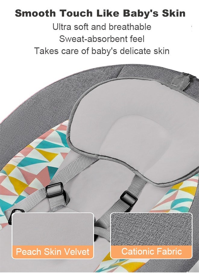 Bolivia's - Electric Baby Rocker with Bluetooth & Remote Control - 0-36 Months Baby Swing  , 5 Sway Speeds 3 Seat Positions, Safe Portable Bouncer Chair with  Bluetooth Touch Screen for Newborn to Toddler, 10 Preset Lullabies 5-Point Carabiner (Grey) - Image 1