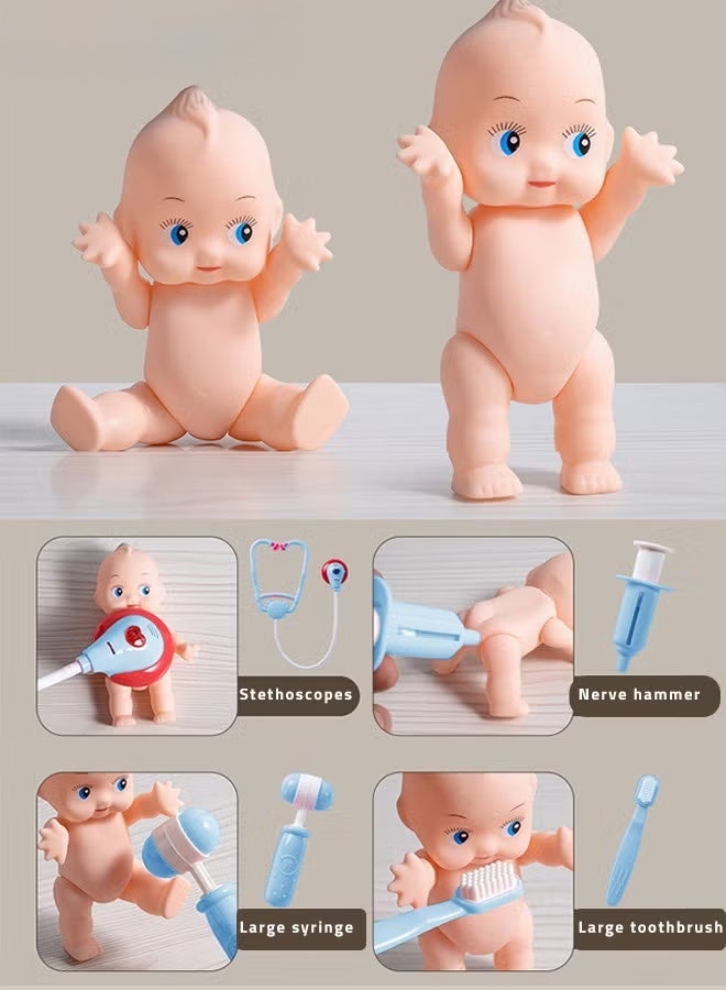 طقم ألعاب طبيب للأطفال، مجموعة أدوات طبيب مع تأثيرات صوتية وضوئية، لعب أدوار الطبيب للأطفال تشمل زيًا طبيًا وحقيبة حمل، ألعاب تمثيلية مثالية لهدايا عيد الميلاد والفصل الدراسي والمناسبات - Image 3