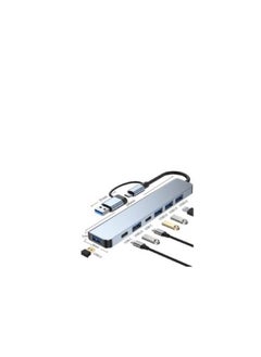 ماركة غير محددة 7 في 1 نوع C HUB USB  3.0 USB 2.0 TF/SD 5 Port متعدد الفاصل OTG لينوفو هواوي Xiaomi سبائك الألومنيوم USB 3.0 Hub للكمبيوتر الشخصي  - Image 2