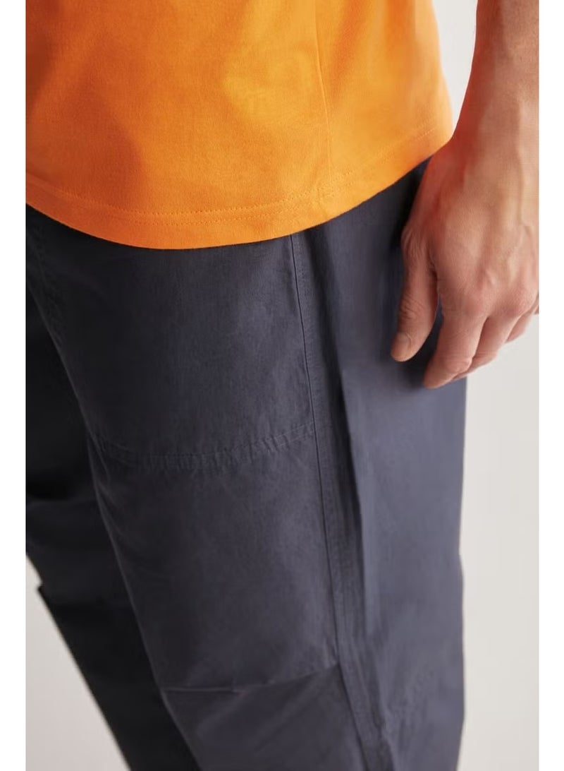 GRIMELANGE Jett Men's Oversize Fit 100% Cotton Thick Textured Orange T-shirt - Image 4