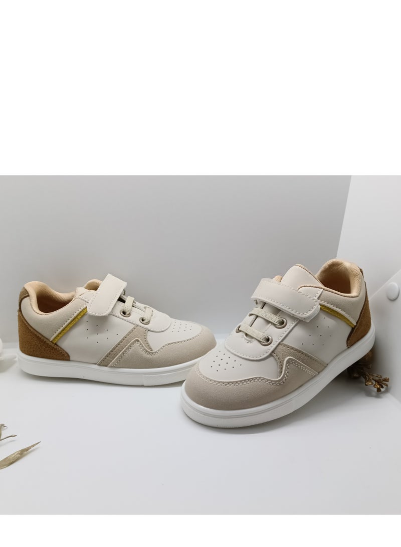 Flat Sneaker Shoes Casual For Kids - Beige  - Image 3