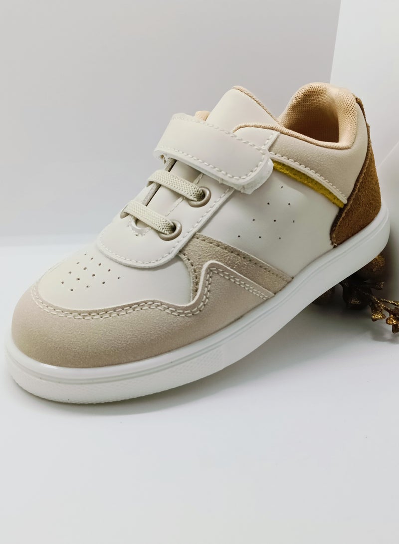 Flat Sneaker Shoes Casual For Kids - Beige  - Image 2