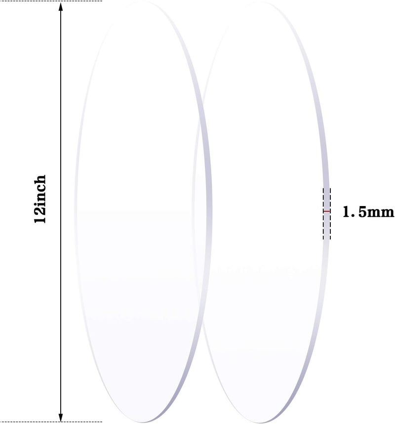 اي ار اس لوح أكريليك دائري شفاف من ARS، مقاس 12 × 12 بوصة، قرص أكريليك دائري، سمك 1/16 بوصة، لوحة أكريليك شفافة للمشاريع والحرف اليدوية (4) برج الحوت - Image 2