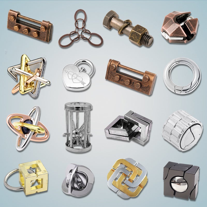 Unlock Unbuckle Intellectual Buckle Metal Luban Lock Children Student Space Hands-On Educational Decompression Toy Kong Ming Lock - Image 3