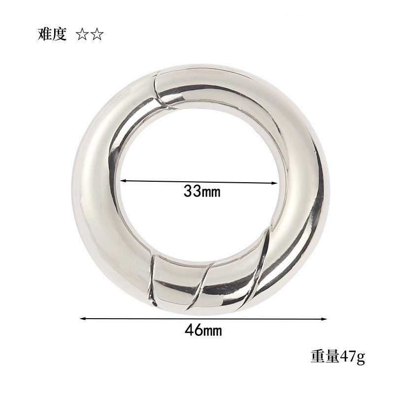 Unlock Unbuckle Intellectual Buckle Metal Luban Lock Children Student Space Hands-On Educational Decompression Toy Kong Ming Lock - Image 1