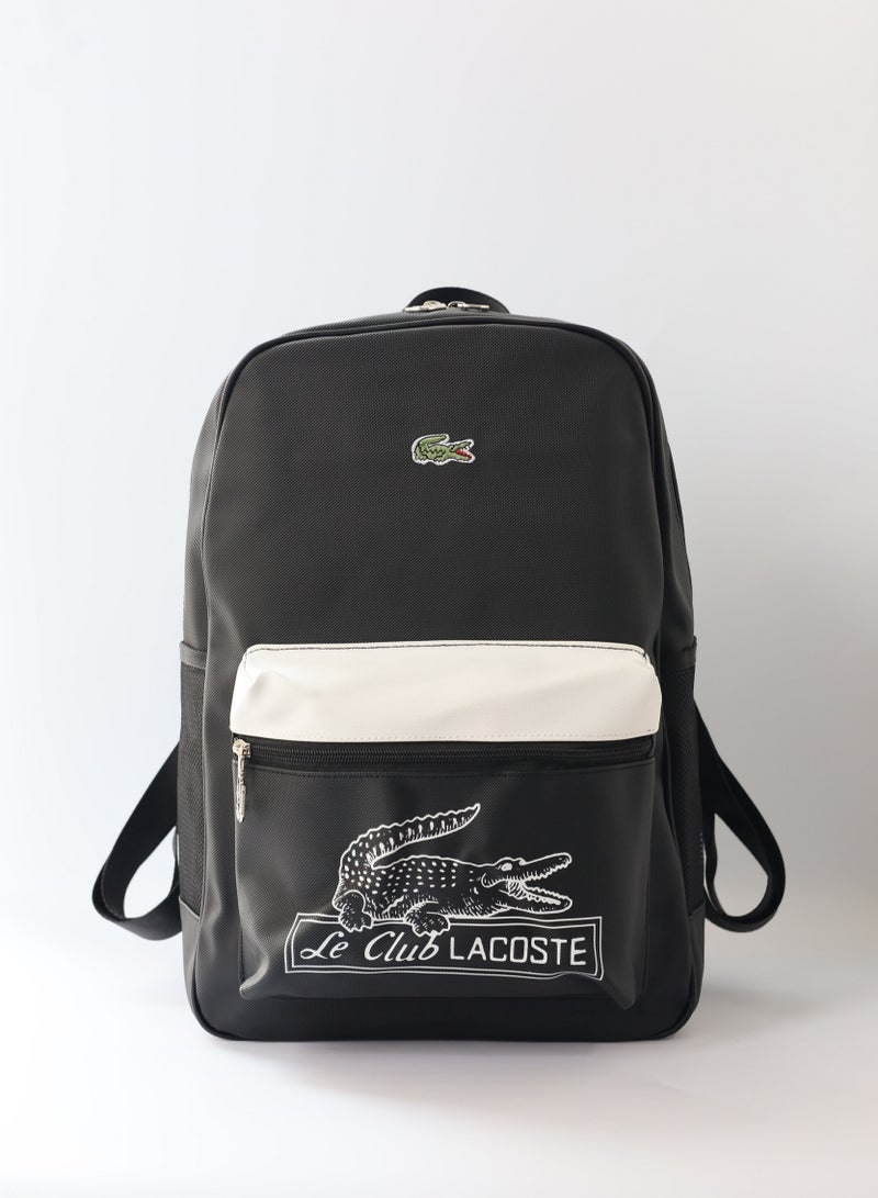 LACOSTE Lacoste Black and white color block backpack  - Image 2