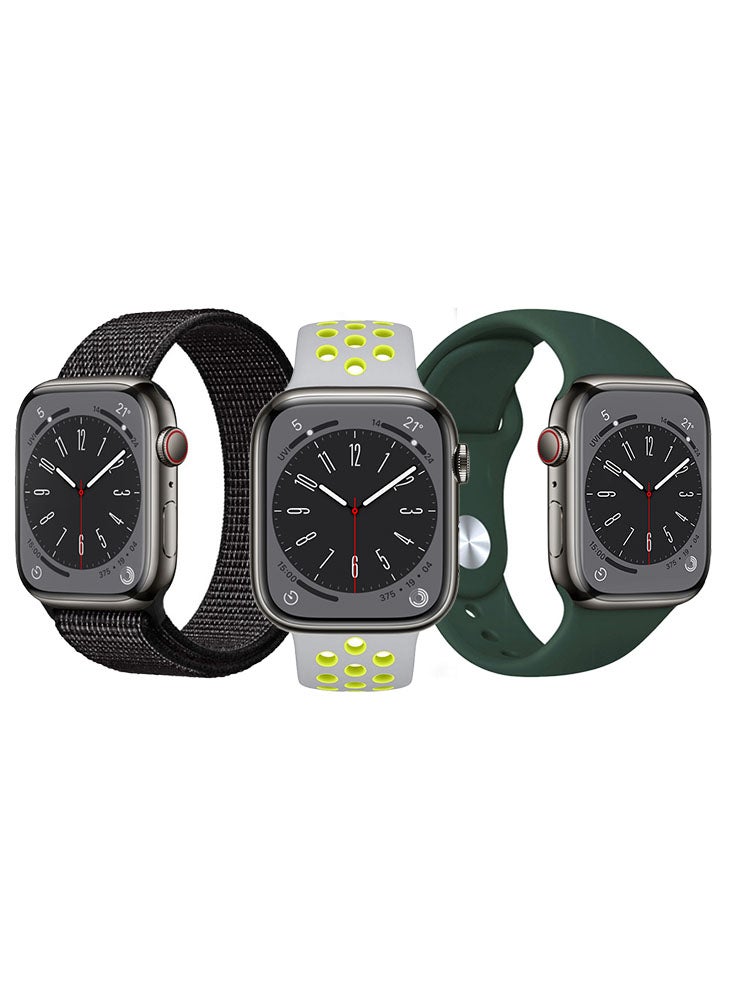 Perfii 3pcs Apple Watch Bands 49/46/45/44/42mm Replacement for Apple Watch Series 10/9/8/7/6/5/4/SE/Ultra - Image 1