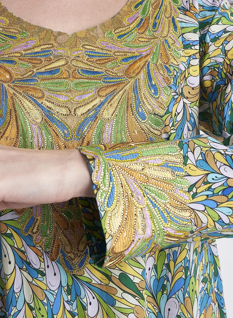 KASHKHA Abstract Digital Print Mukhawar Jalabiya