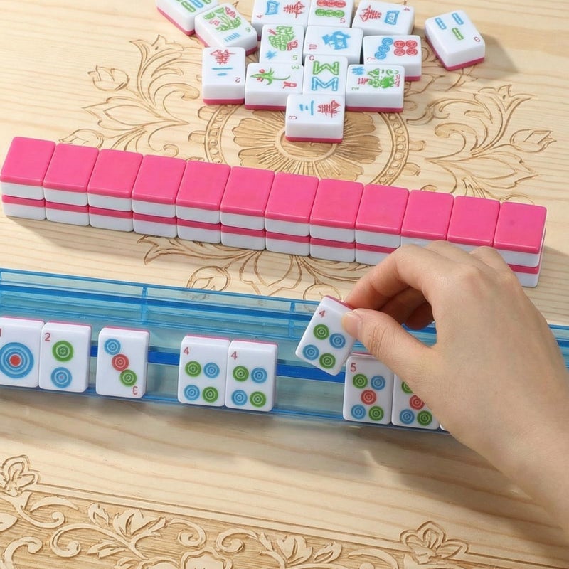 VercanMonth Pink American Mahjong Tile Set 166 1.2-inch American Mahjong Game Set - Image 5