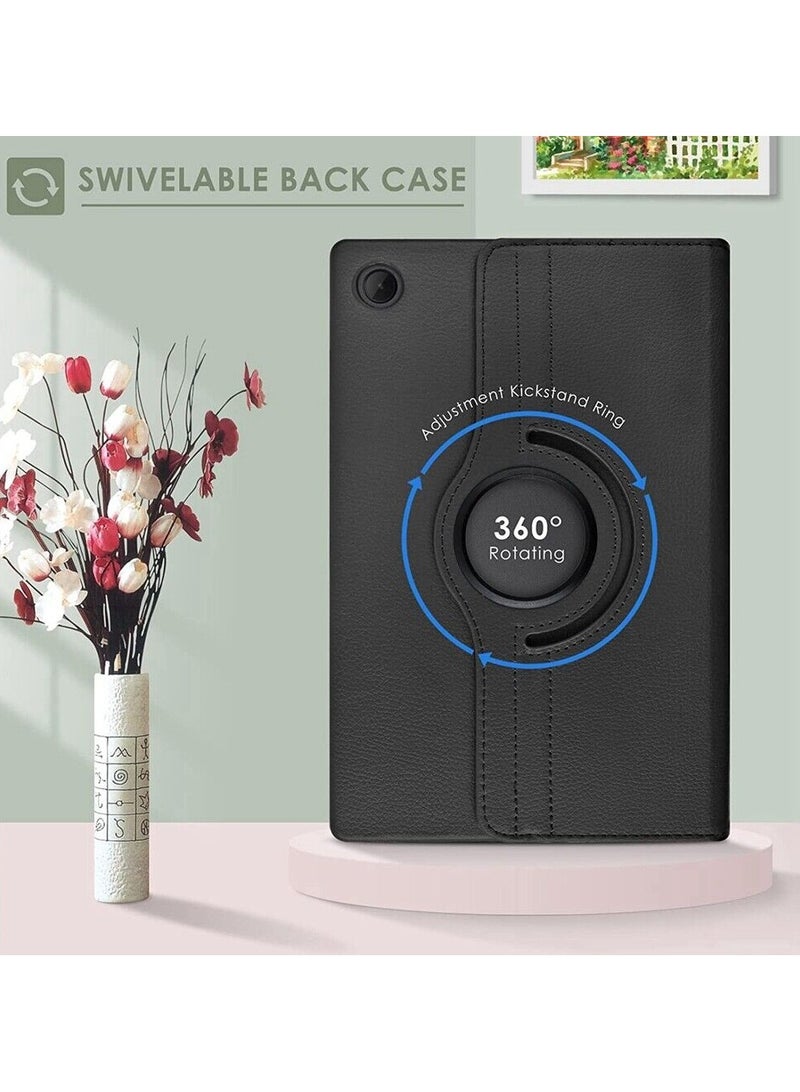 Case Compatible with Galaxy Tab A8 10.5" Case Cover Galaxy Tab A8 Case 10.5 inch,Auto Sleep/Wake 360° Rotating Stand Folio Leather Case for Tab A8 Black - Image 2