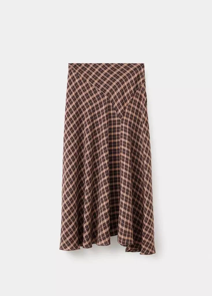 Mango  Checked Asymmetric Skirt for Women | Best Price UAE