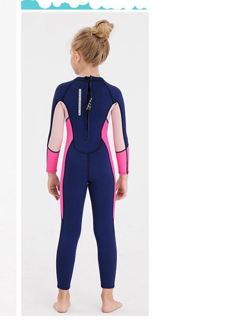 DIVE & SAIL Children's Wetsuit 2.5mm One-piece Thickened Warm Swimsuit Long-sleeved Cold Swimsuit - Image 2