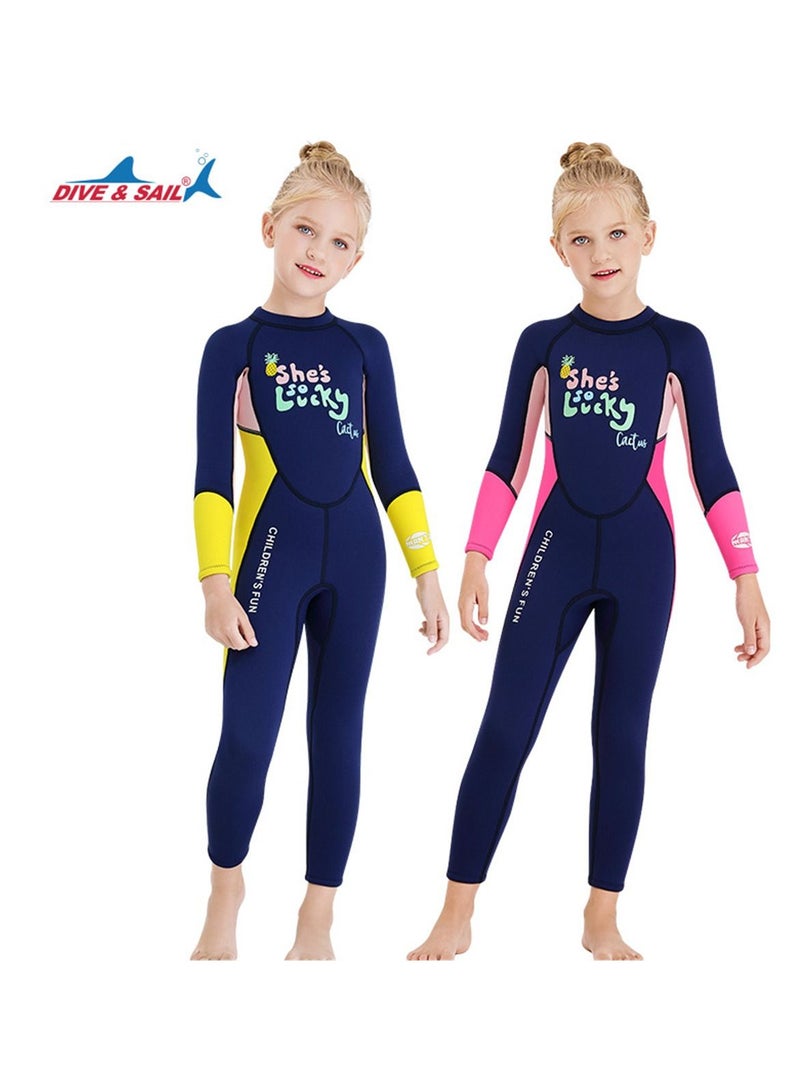 DIVE & SAIL Children's Wetsuit 2.5mm One-piece Thickened Warm Swimsuit Long-sleeved Cold Swimsuit - Image 1