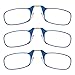 ThinOptics Readers Rectangular Reading Glasses 3 PackBlue 44mm 2 - Image 1