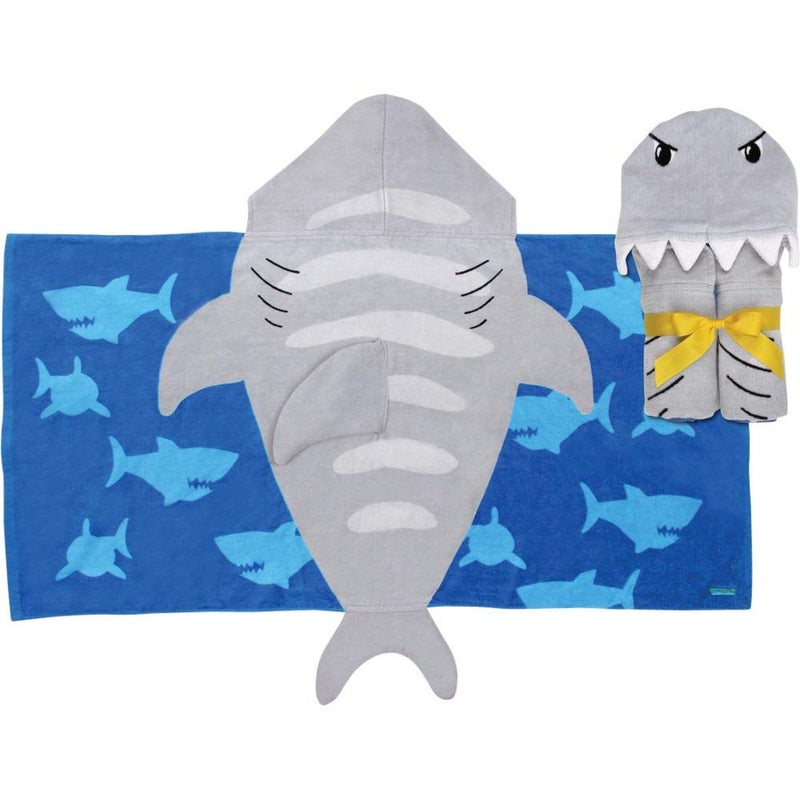 Stephen Joseph Apparel Shark childrens towel, Shark, One Size US - Image 1